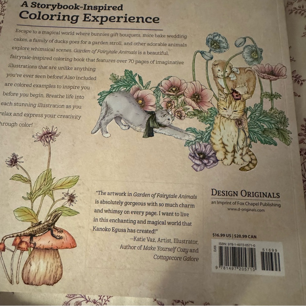 Garden of fairytale animals coloring book - Picture 2 of 7